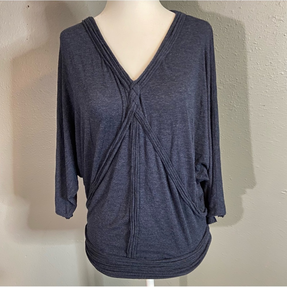 Max Studio Cozy and‎ Soft Navy Blue Top Size Small